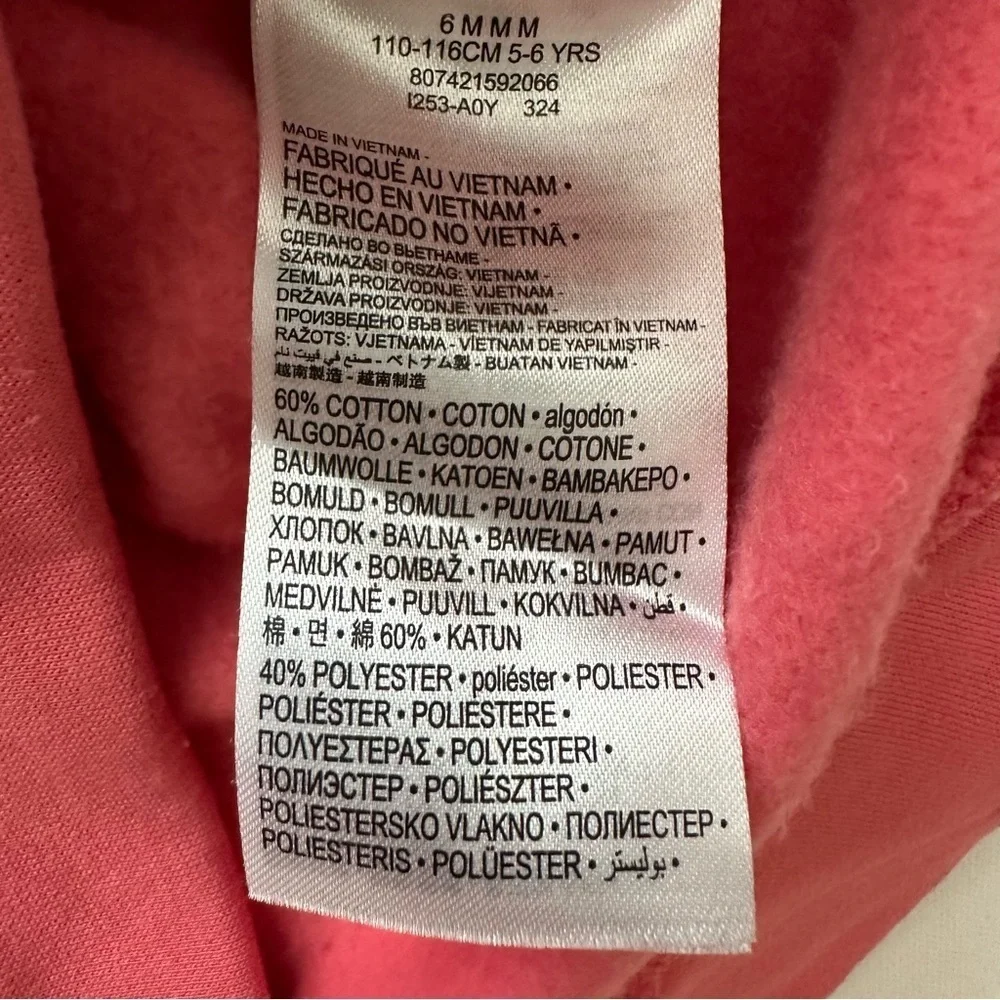 Nike Kids Pink Hoodie Size 5-6 Girls